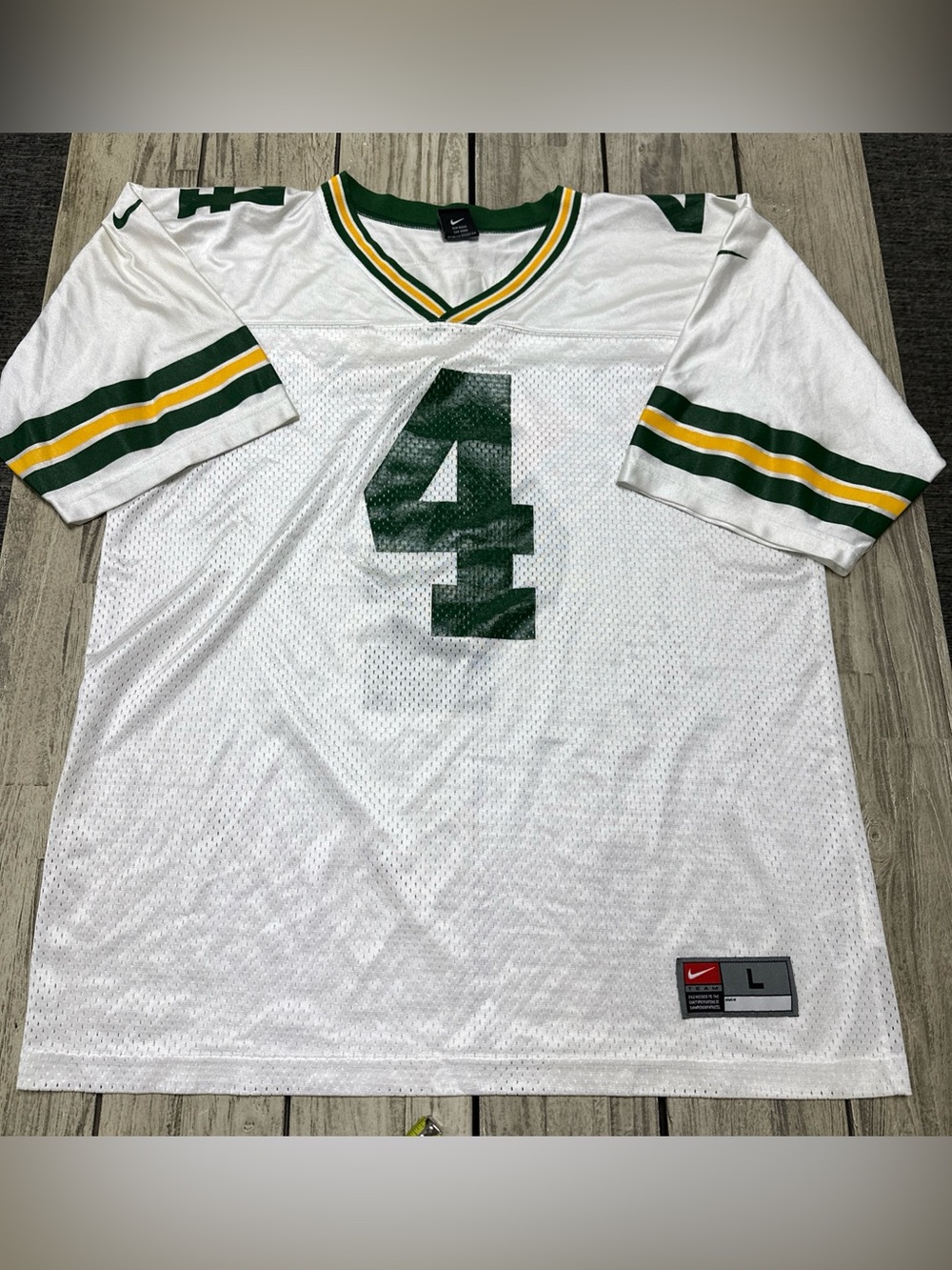 Vintage 90’s Nike Brett Favre Green Bay Packers NFL Jersey Size Large Made Usa
